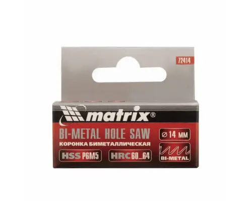 Коронка BIMETAL 14 мм MATRIX 72414 Коронка BIMETAL 14 мм MATRIX 72414