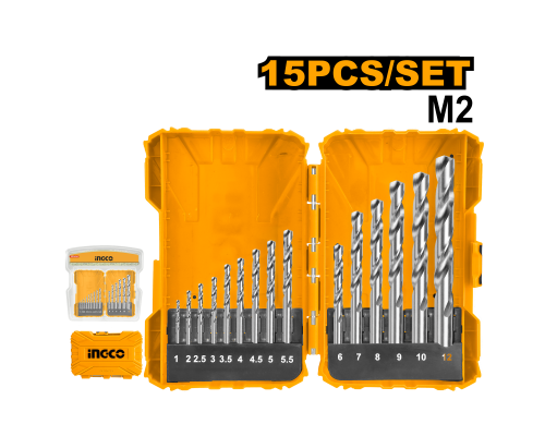 Набор сверл по металлу INGCO AKDL51502 INDUSTRIAL 15 шт.