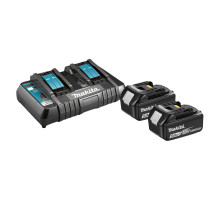 Аккумулятор 191L75-3 (2 шт; 18 В; 5.0 Ач; Li-Ion) с зарядным устройством Makita 199380
