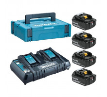Набор аккумуляторов BL1850B 18 В, 5.0 Ач + зарядное устройство DC18RD Makita 198312-4