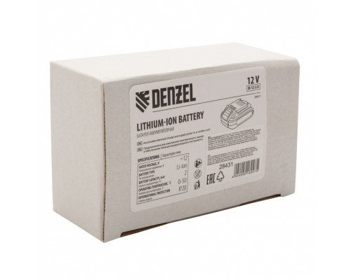 Батарея аккумуляторная Denzel IB-12-2.0 (2.0 Ач; 12 В; Li-Ion) 28431