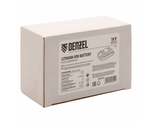 Батарея аккумуляторная Denzel IB-18-2.0 (2.0 Ач; 18 В; Li-Ion) 28433