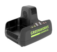 Быстрое зарядное устройство для 2-х аккумуляторов G82C2, 82V, 8А GreenWorks 2939007