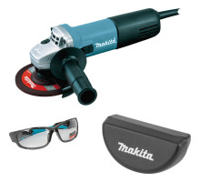 Угловая шлифмашина Makita 9558 HNR  + Очки защитные Makita PGW-180110/CLEAR KIT023