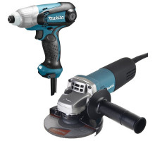 Набор Makita: шуруповерт TD0101 + углошлифовальная машина 9555HN DK0169