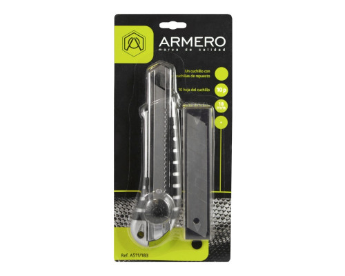 Нож ARMERO лезвие 18 мм стальной A511/183