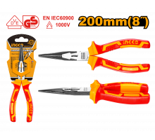 Тонкогубцы диэлектрические INGCO INDUSTRIAL 200 мм HILNP28208