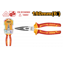 Тонкогубцы диэлектрические INGCO INDUSTRIAL 160 мм HILNP28168