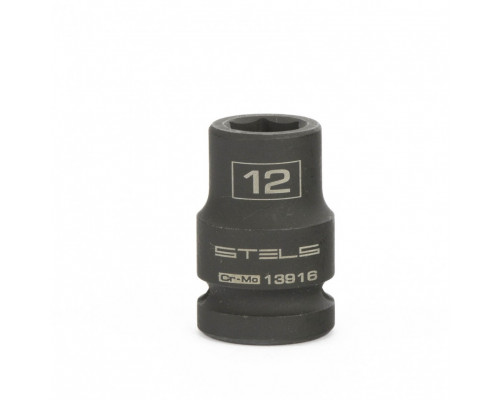 Головка ударная шестигранная STELS (12 мм, 1/2, CrMo) 13916