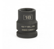Головка ударная шестигранная STELS (16 мм, 1/2, CrMo) 13921
