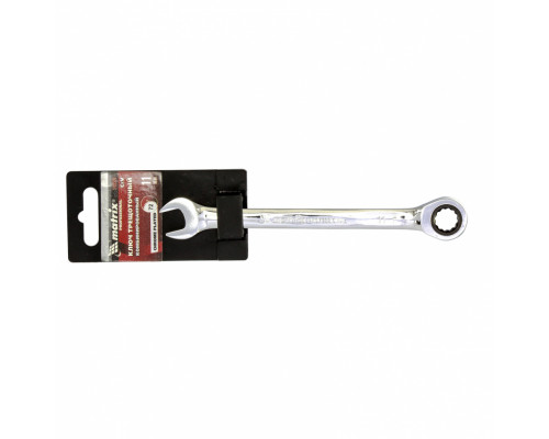 Ключ комбинированный трещоточный, 11 мм MATRIX PROFESSIONAL 14804