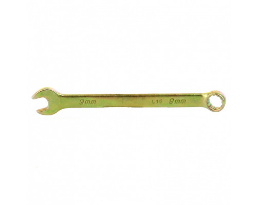 Ключ комбинированный, 9 мм, желтый цинк СИБРТЕХ 14975