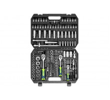 Набор инструментов СИБРТЕХ 1/2", 3/8", 1/4", пластиковый кейс 172 предм. 14171