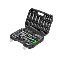 Набор инструментов СИБРТЕХ 1/2", 1/4", пластиковый кейс, 94 предмета 13388