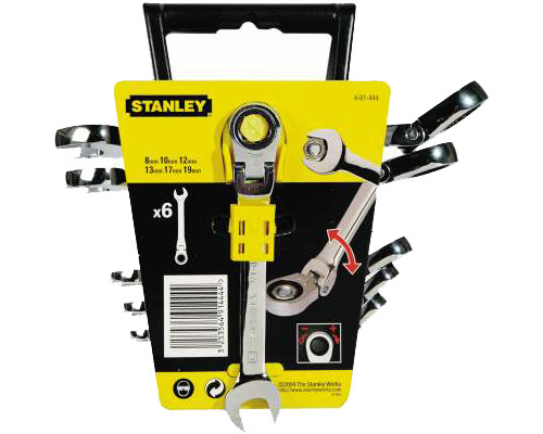 Набор ключей гаечных Stanley с трещеткой (6 шт) 4-91-444