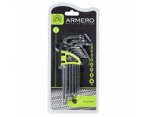 Набор ключей ARMERO длинные TORX Cr-V (9 шт) A410/098