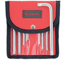 Набор ключей имбусовых MATRIX TORX-TORX Tamper 9 шт, T10-T50 12312