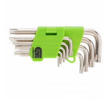 Набор ключей имбусовых Tamper-Torx, 9 шт: ТT10-ТT50, короткие СИБРТЕХ 12321