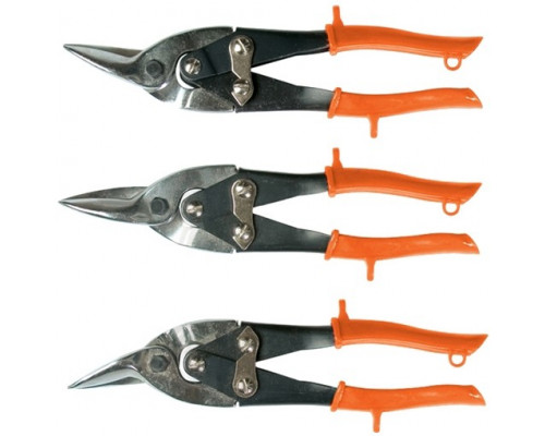 Ножницы по металлу Sparta 250 мм, прямые, левые, правые, 3 шт 783205 