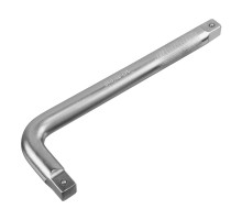 Вороток Г-образный, 300х100 мм, квадрат 3/4", CrV, матовый хром DENZEL 14068