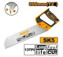 Ножовка по дереву INGCO INDUSTRIAL 300 мм HMBSB3028