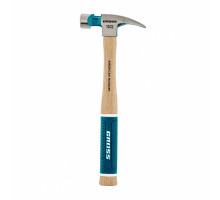 Молоток-гвоздодер, 280 г, угол 75, магнит, обрезиненная рукоятка GROSS American hickory 10417