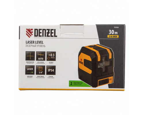 Лазерный уровень DENZEL LX 03 Green 35058
