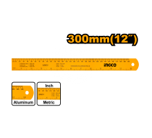 Линейка INGCO из анодированного алюминия, 300x30x0,7 мм HSR23002