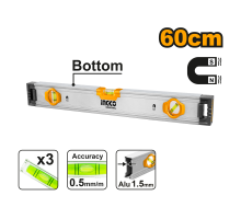 Строительный алюминиевый уровень магнитный INGCO INDUSTRIAL 60 см HSL38060M