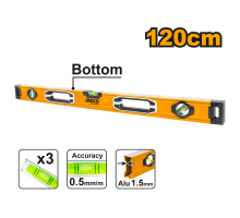 Строительный алюминиевый уровень INGCO INDUSTRIAL 120 см HSL08120