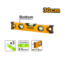 Строительный алюминиевый уровень INGCO INDUSTRIAL 30 см HSL08030