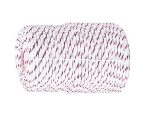 Фал плетёный полипропиленовый с сердечником, 16-прядный, 8 мм, бухта 100 м, 520 кгс  СИБРТЕХ 93966