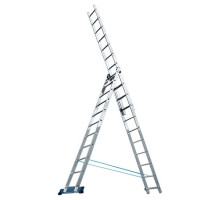 Лестница, 3 х 12 ступеней, алюминиевая, трехсекционная ALUMET Серия H3 5312