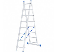 Лестница алюминиевая, двухсекционная СИБРТЕХ 2х8 ступеней 97908