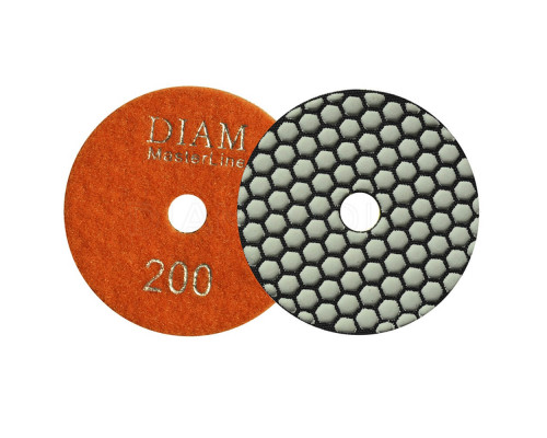 Алмазный гибкий шлифовальный круг 100 мм Diam MasterLine №200, сухая полировка 000567