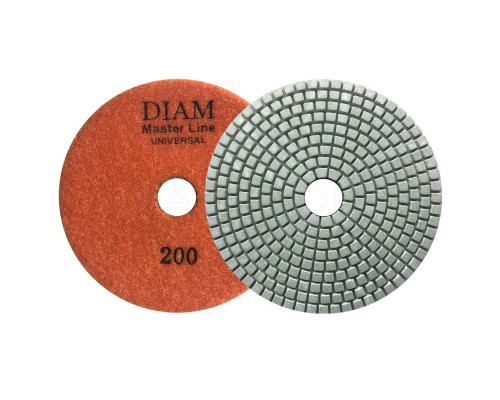 Алмазный гибкий шлифовальный круг 100 мм Diam MasterLine Universal №200 мокрая, сухая полировка 000625