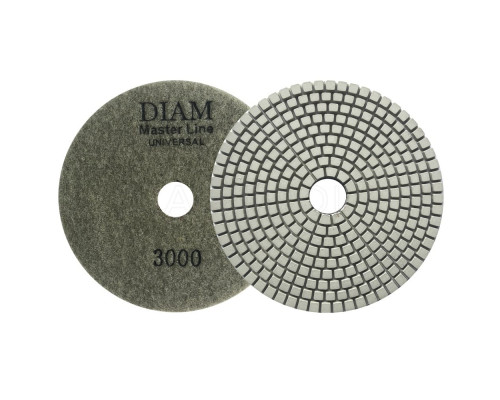 Алмазный гибкий шлифовальный круг 100 мм Diam MasterLine Universal №3000 мокрая, сухая полировка 000629