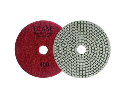 Алмазный гибкий шлифовальный круг 100 мм Diam MasterLine Universal №400 мокрая, сухая полировка 000626