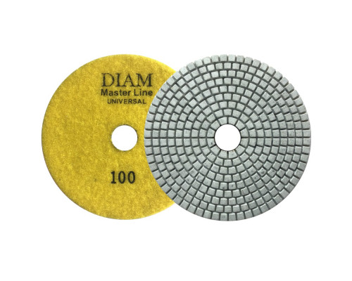 Алмазный гибкий шлифовальный круг 125 мм Diam MasterLine Universal №100 мокрая, сухая полировка 000644