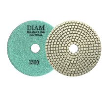Алмазный гибкий шлифовальный круг 125 мм Diam MasterLine Universal №1500 мокрая, сухая полировка 000649