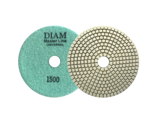 Алмазный гибкий шлифовальный круг 125 мм Diam MasterLine Universal №1500 мокрая, сухая полировка 000649