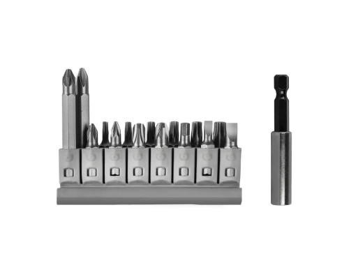 Набор бит "Мастер" 16 шт, 25 и 50 мм, PH, PZ, HEX, SL, TORX ПРАКТИКА 908-221 Набор бит "Мастер" 16 шт, 25 и 50 мм, PH, PZ, HEX, SL, TORX ПРАКТИКА 908-221