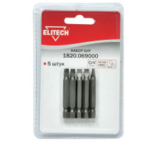 Набор бит 5 шт. Elitech 1820.069000
