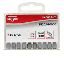 Биты (10 шт; PH1; 50 мм; CrV; 50-52 HRC) Elitech 1820.070000
