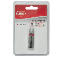 Биты (2 шт; PH1; 50 мм; S2; 54-58 HRC) Elitech 1820.071800