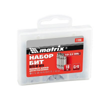 Набор бит двухсторонних (10 шт; 65 мм; SL-SL; Ph-Ph; Pz-Pz) MATRIX 11396
