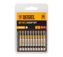 Набор бит TORX T25, 50 мм, сталь S2, шестигранный профиль, 10 шт Denzel 11670