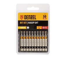 Набор бит TORX T30, 50 мм, сталь S2, шестигранный профиль, 10 шт Denzel 11671
