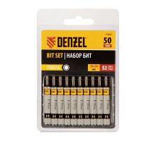 Набор бит TORX T10, 50 мм, сталь S2, шестигранный профиль, 10 шт Denzel 11667