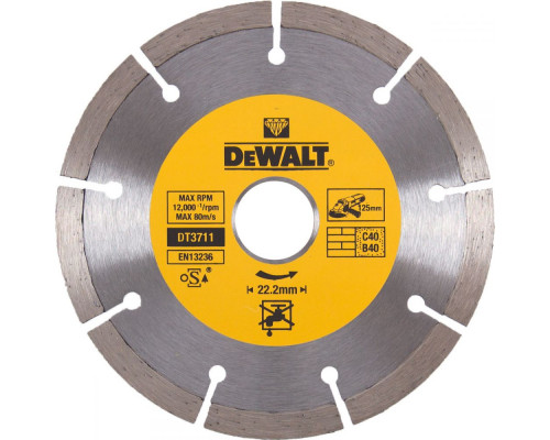Алмазный круг Dewalt DT 3711, универсальный 125 x 22,2 мм